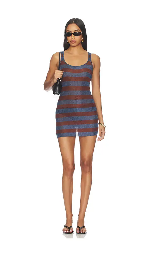 SEROYA Benni Metallic Knit Dress | Image 1 SEROYA Benni Metallic Knit Dress | Image 1