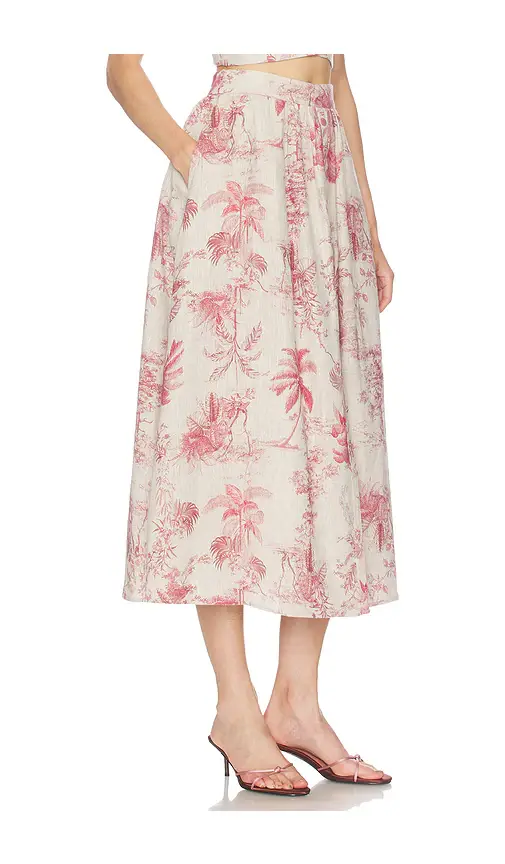 L'Agence Seina Midi Skirt | Thumbnail 2 L'Agence Seina Midi Skirt | Thumbnail 2