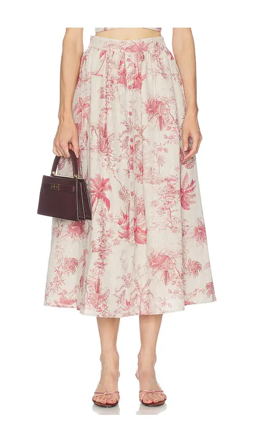 L'Agence Seina Midi Skirt