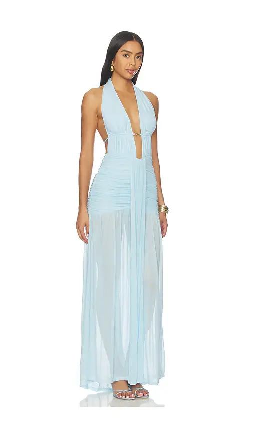 Runaway The Label Adrianna Plunge Ruched Maxi Dress | Thumbnail 2 Runaway The Label Adrianna Plunge Ruched Maxi Dress | Thumbnail 2