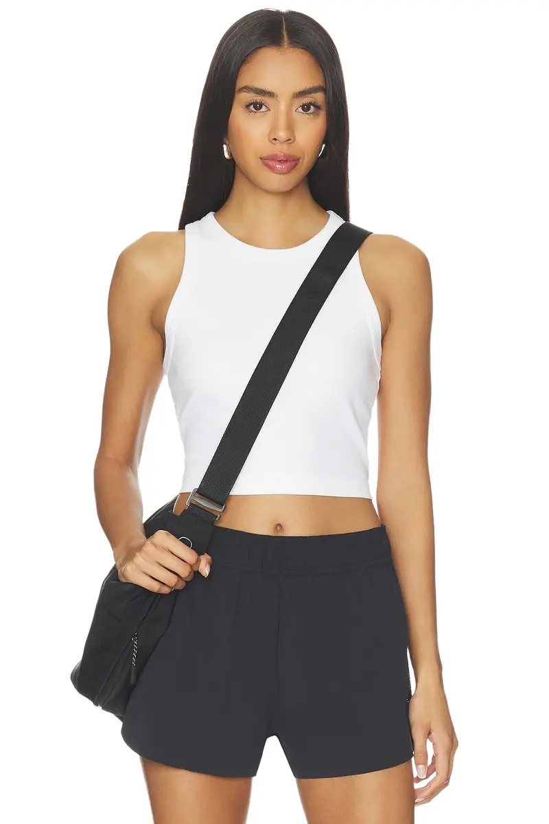 Garment Dye Rib Cropped Tank Top Garment Dye Rib Cropped Tank Top
