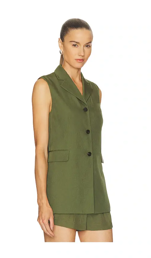 Theory 3 Button Slash Vest | Thumbnail 2 Theory 3 Button Slash Vest | Thumbnail 2