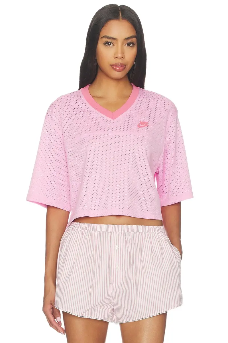 Women's Cropped Mesh Jersey Top Women's Cropped Mesh Jersey Top