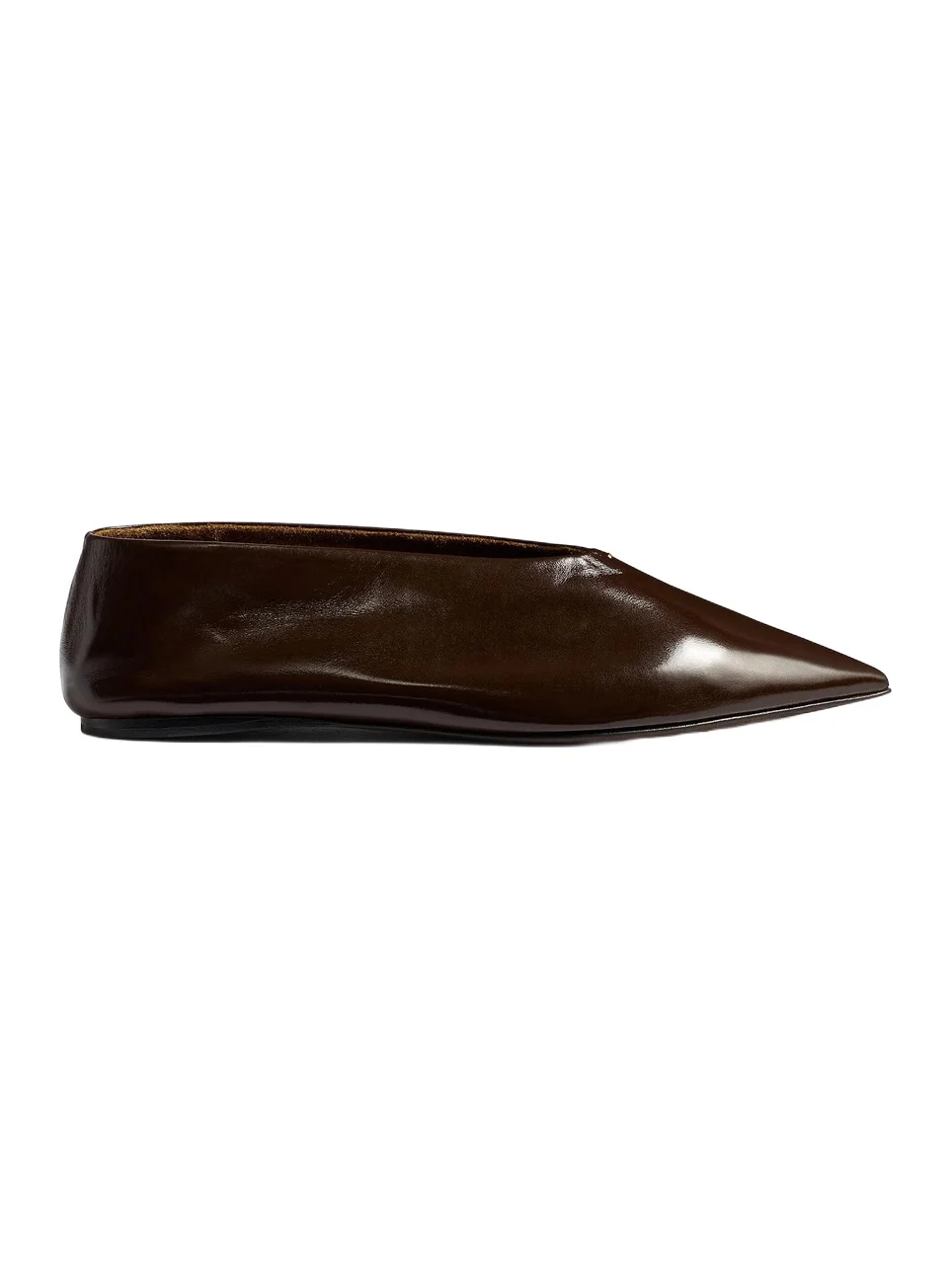Khaite Miriam Ballerina In Cacao Glazed Leather