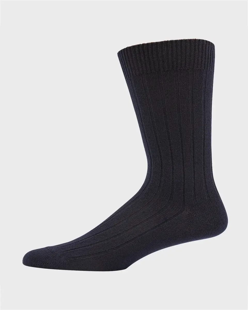 Bresciani Men's Cashmere Mid-Calf Socks | Thumbnail 3