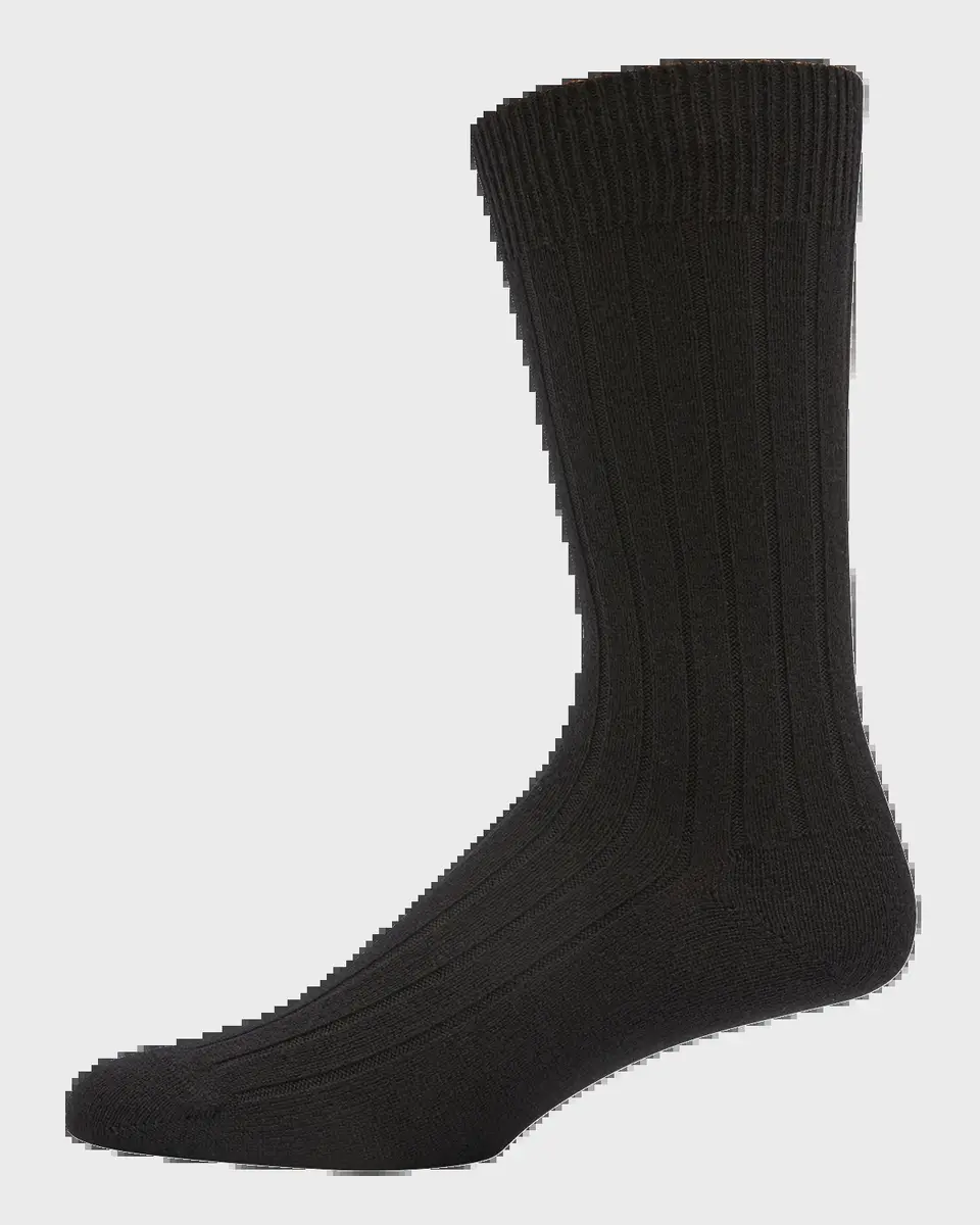 Bresciani Men's Cashmere Mid-Calf Socks | Thumbnail 2 Bresciani Men's Cashmere Mid-Calf Socks | Thumbnail 2