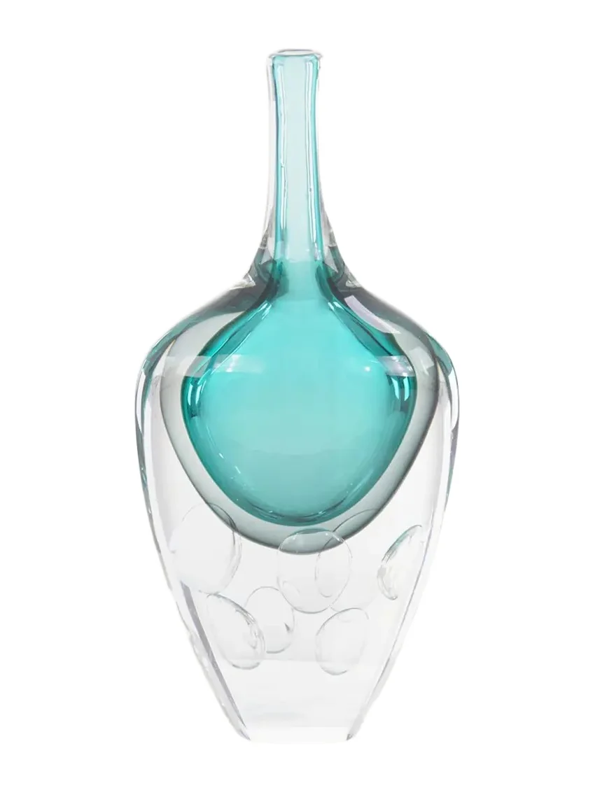 John-Richard Collection Azure Art Glass Vase