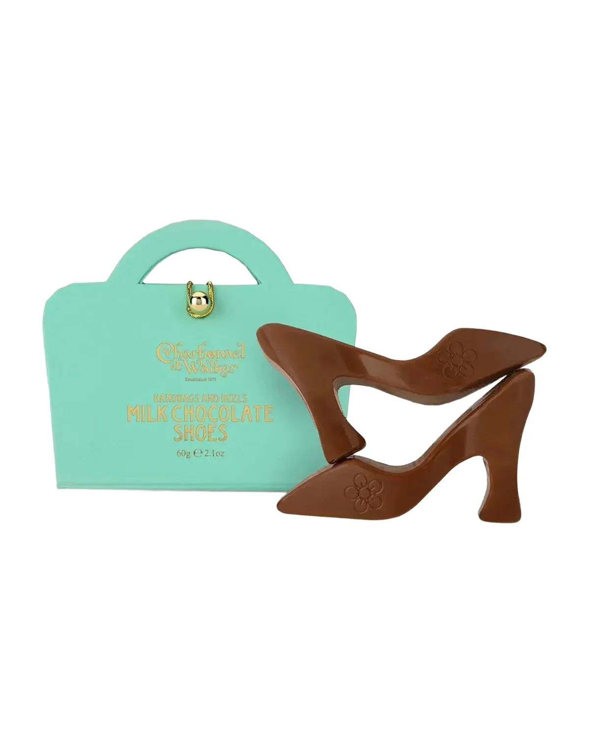 Charbonnel Et Walker Blue Handbag & Milk Chocolate Heels, 2.1 oz.