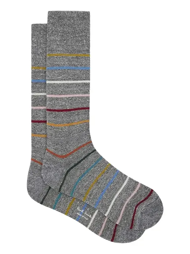 Paul Smith Men's Block Signature Stripe Crew Socks