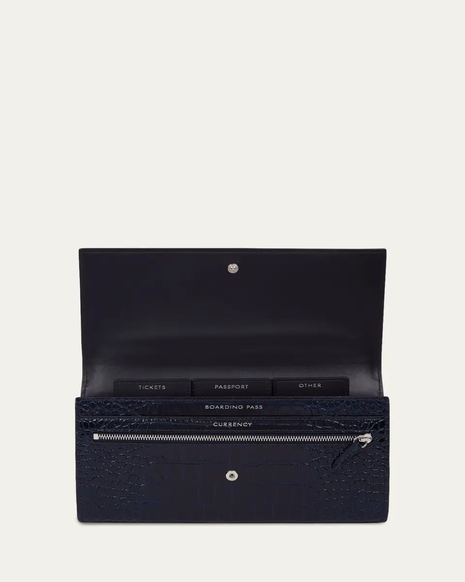 Smythson Marshall Mara Croc-Embossed Leather Travel Wallet | Thumbnail 2 Smythson Marshall Mara Croc-Embossed Leather Travel Wallet | Thumbnail 2