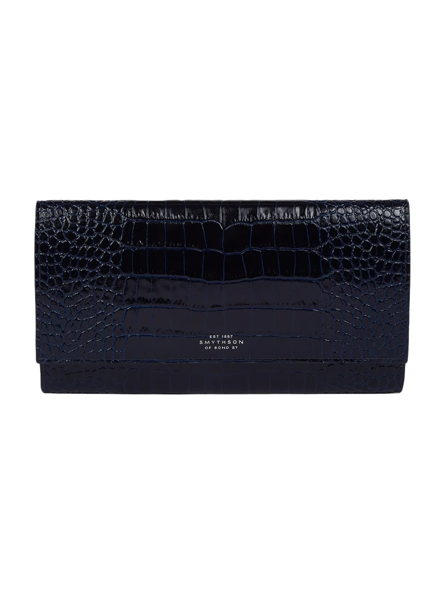 Marshall Mara Croc-Embossed Leather Travel Wallet Marshall Mara Croc-Embossed Leather Travel Wallet