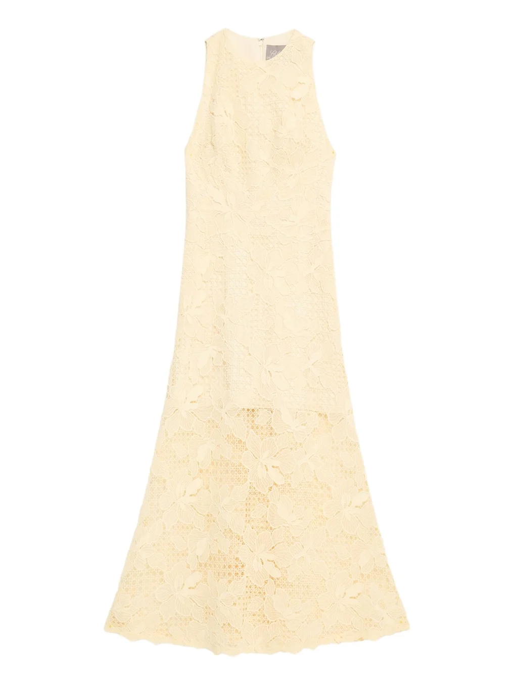 Lattice Floral Guipure Sleeveless Maxi Dress Lattice Floral Guipure Sleeveless Maxi Dress