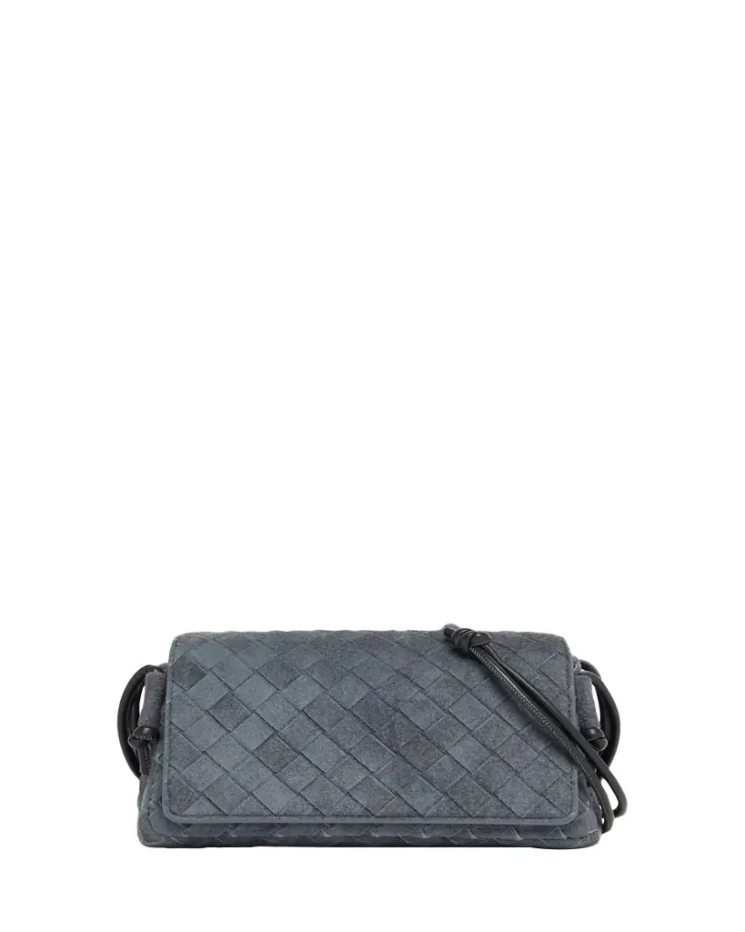 Bottega Veneta Notturno Suede Crossbody Pouch Bag
