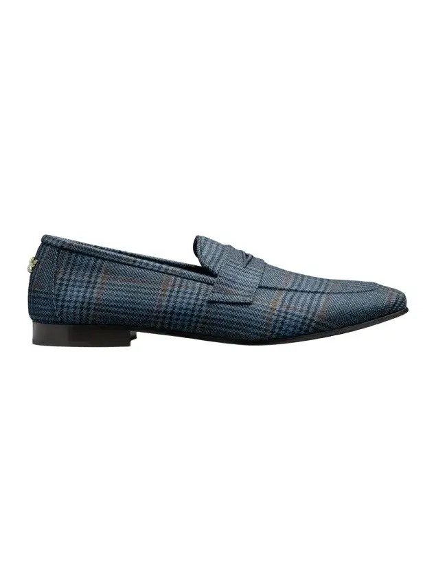 Flaneur Plaid Wool Penny Loafers Flaneur Plaid Wool Penny Loafers