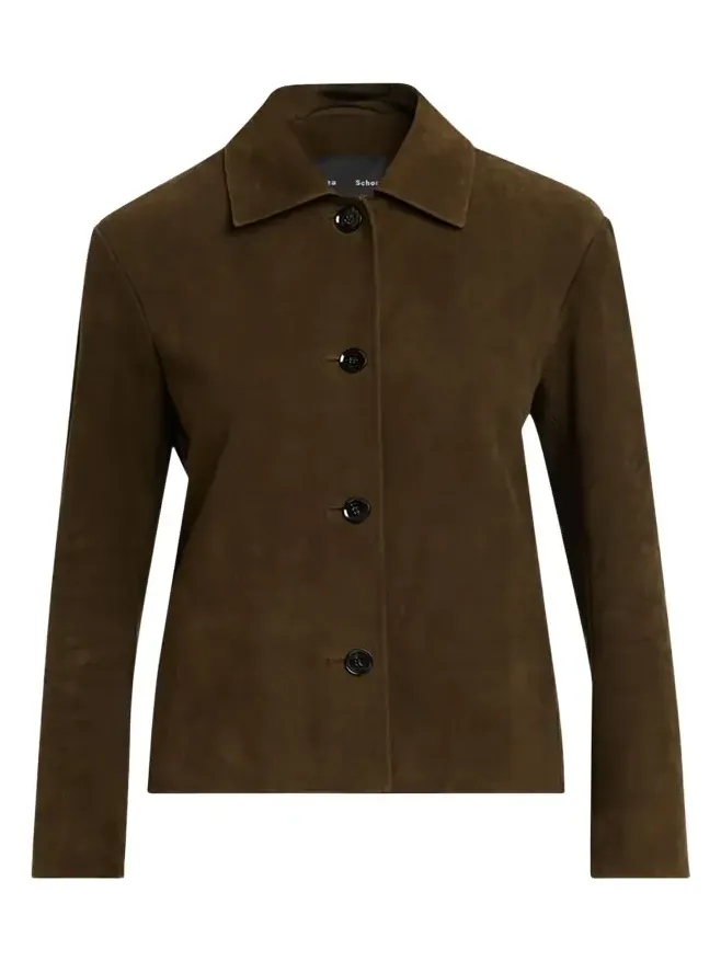 Irine Single-Breasted Suede Jacket