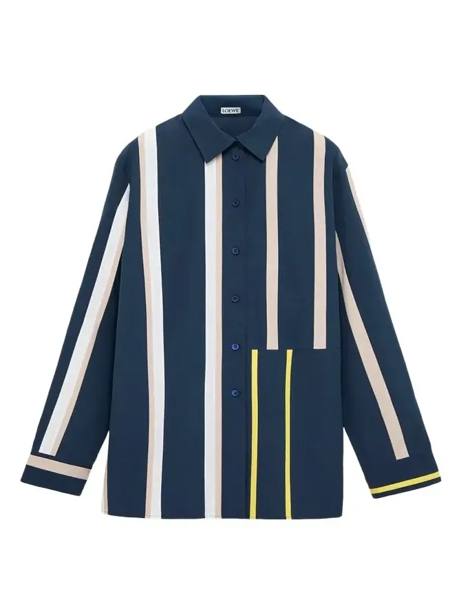 Stripe Paneled Button-Down Shirt Stripe Paneled Button-Down Shirt