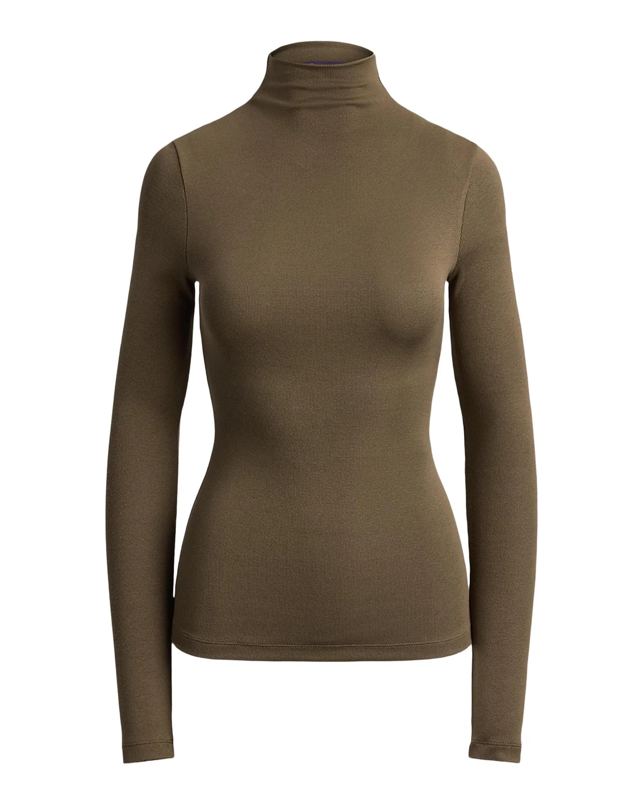 Ralph Lauren Collection Catia Rib-Knit Stretch Silk Mockneck Top
