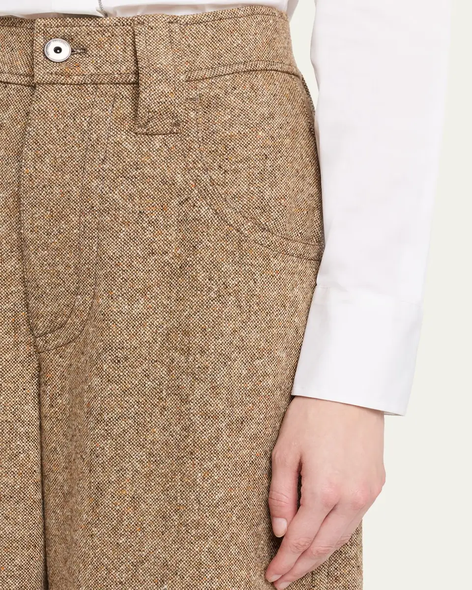 Brunello Cucinelli Donegal Wool Relaxed Trousers | Thumbnail 5 Brunello Cucinelli Donegal Wool Relaxed Trousers | Thumbnail 5