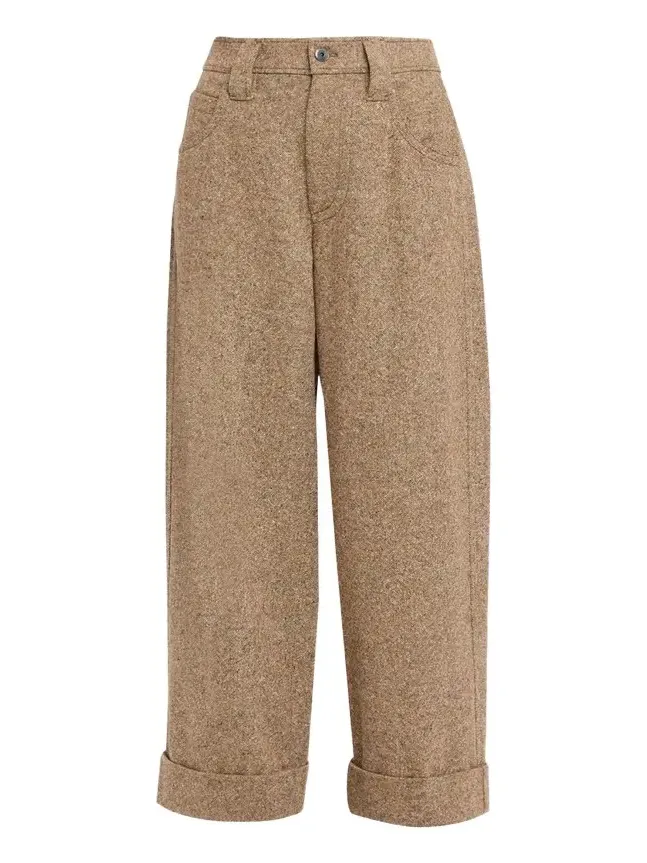 Brunello Cucinelli Donegal Wool Relaxed Trousers