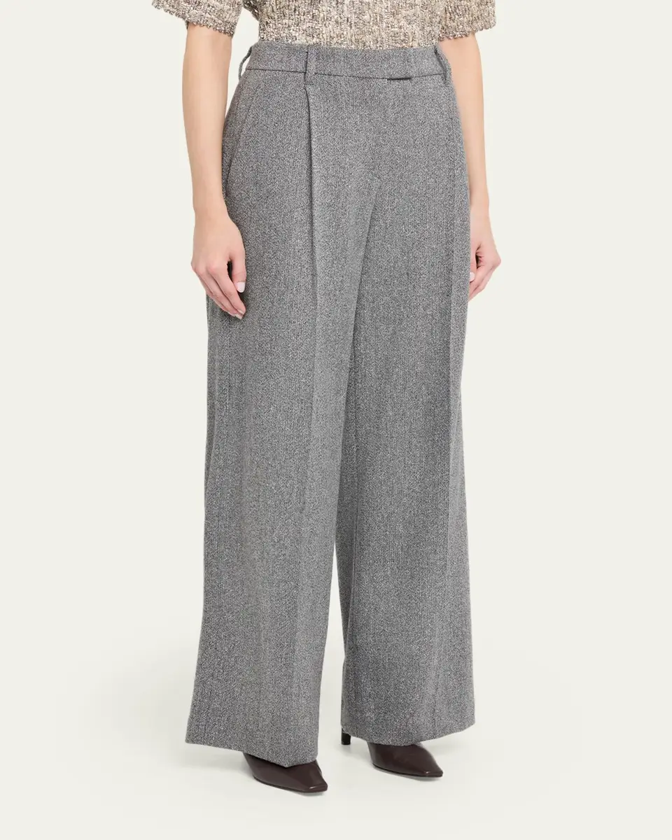 Brunello Cucinelli Sparkling Wool Herringbone Trousers | Thumbnail 4 Brunello Cucinelli Sparkling Wool Herringbone Trousers | Thumbnail 4