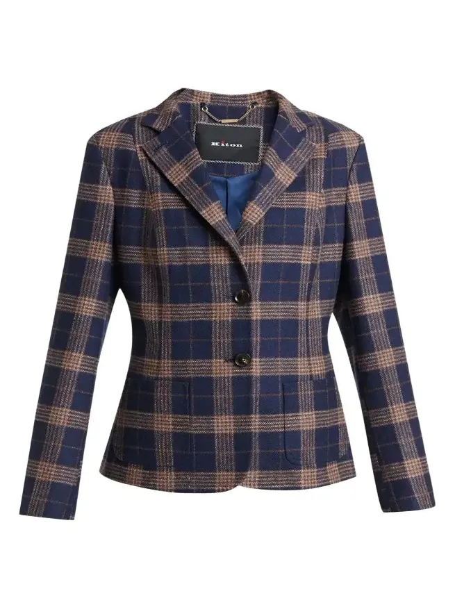 Plaid Single-Breasted Blazer Plaid Single-Breasted Blazer