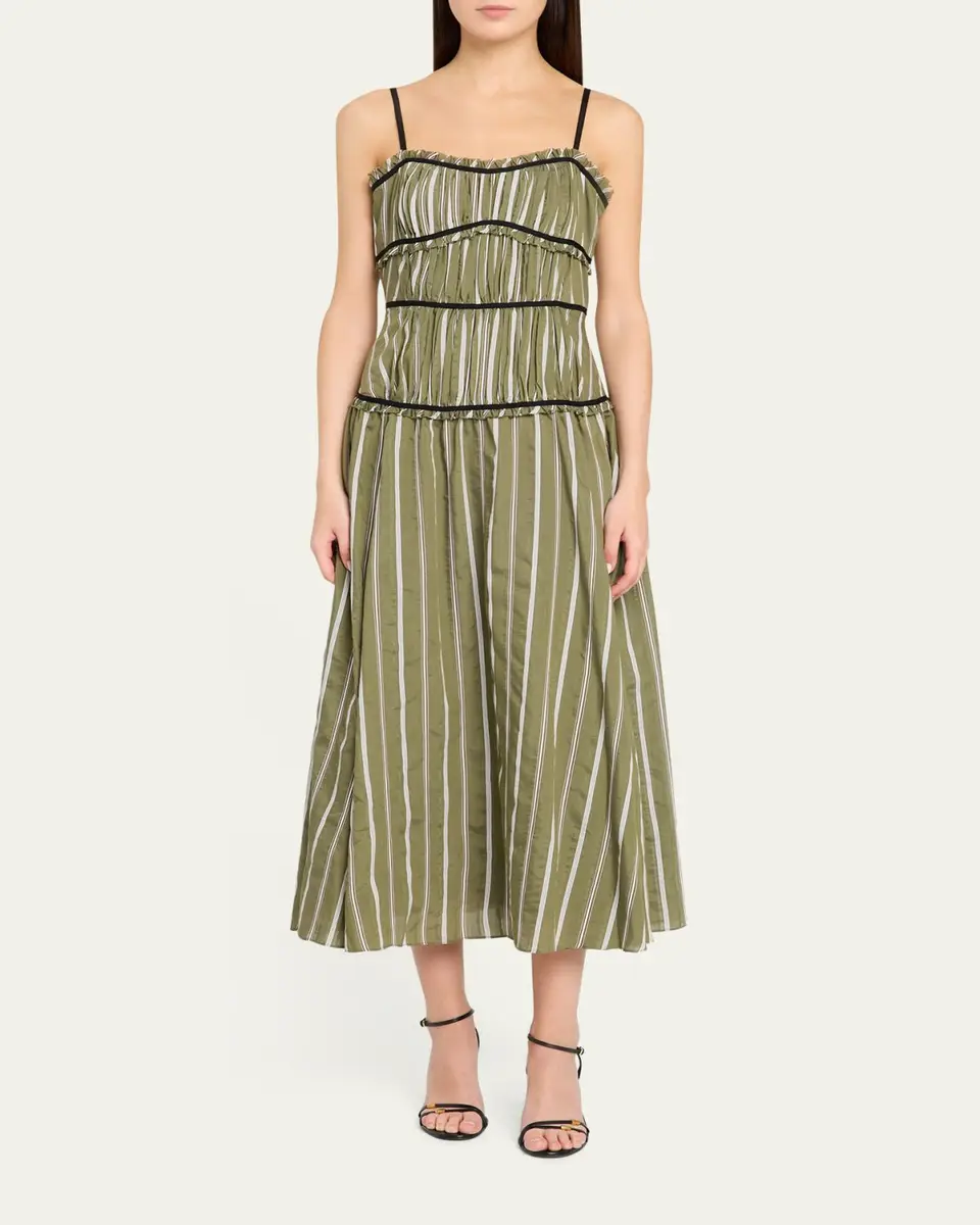 Cinq à Sept Celia Striped Maxi Dress | Thumbnail 2 Cinq à Sept Celia Striped Maxi Dress | Thumbnail 2