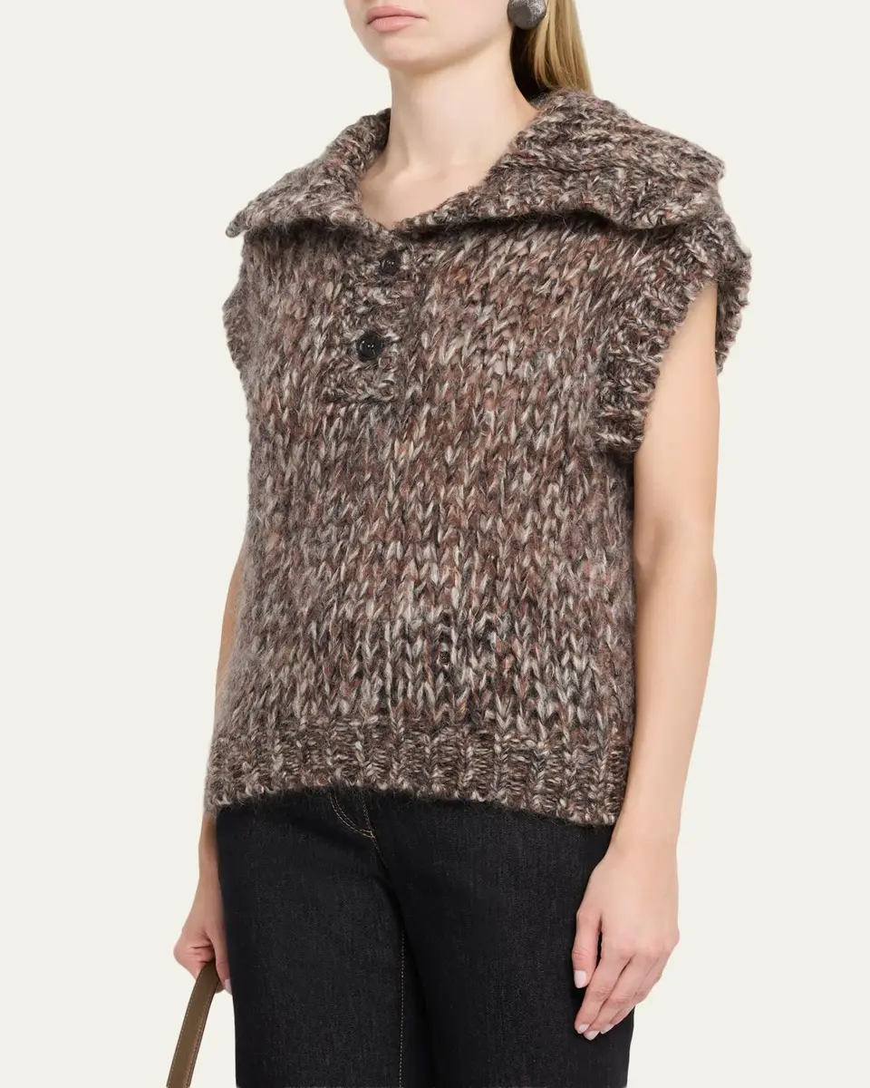 Brunello Cucinelli Winter Crochet Mohair Sweater | Thumbnail 4