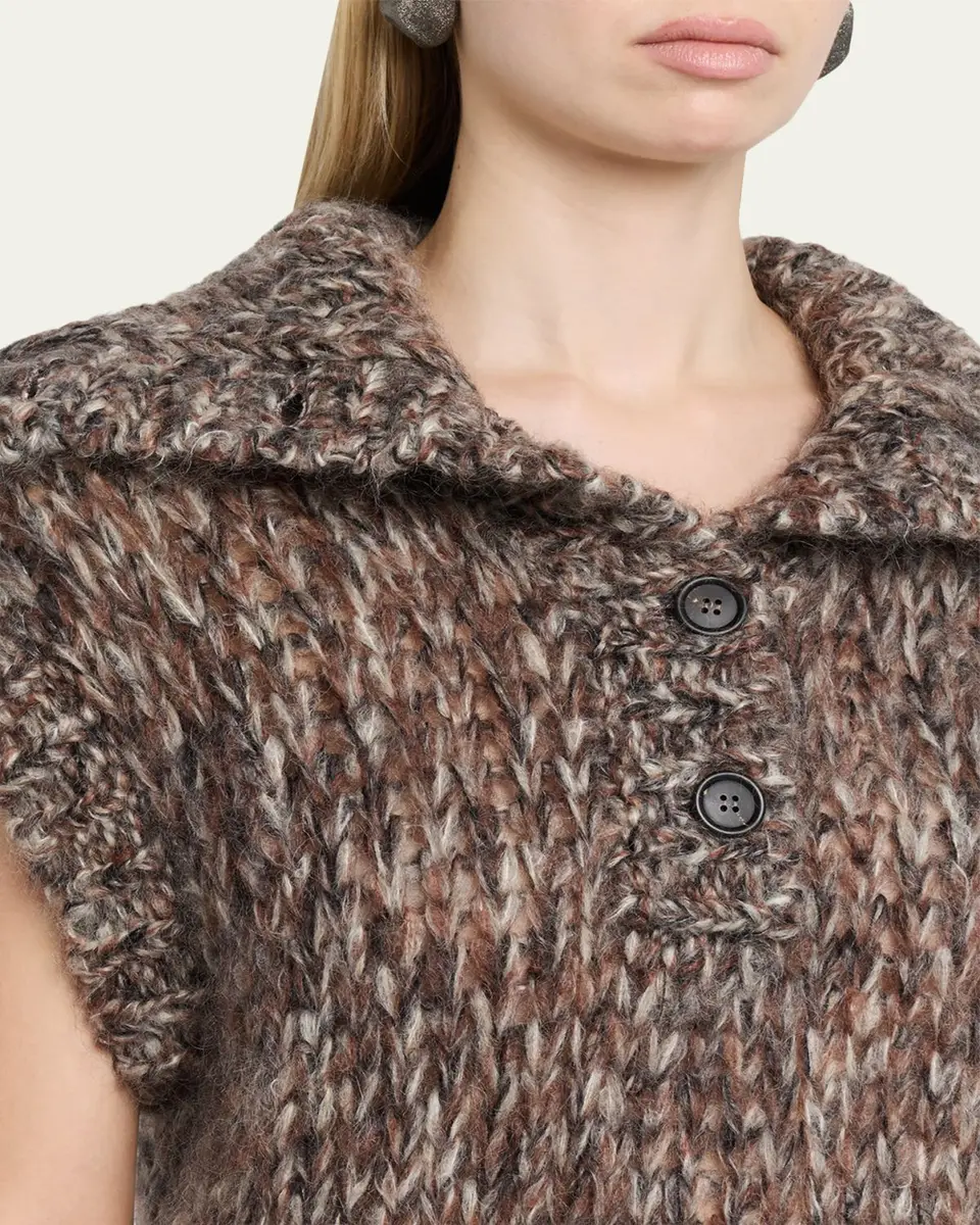 Brunello Cucinelli Winter Crochet Mohair Sweater | Thumbnail 5