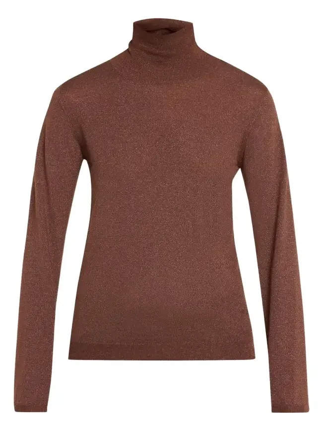 Brunello Cucinelli Shimmering Cashmere-Silk Knit Turtleneck Sweater