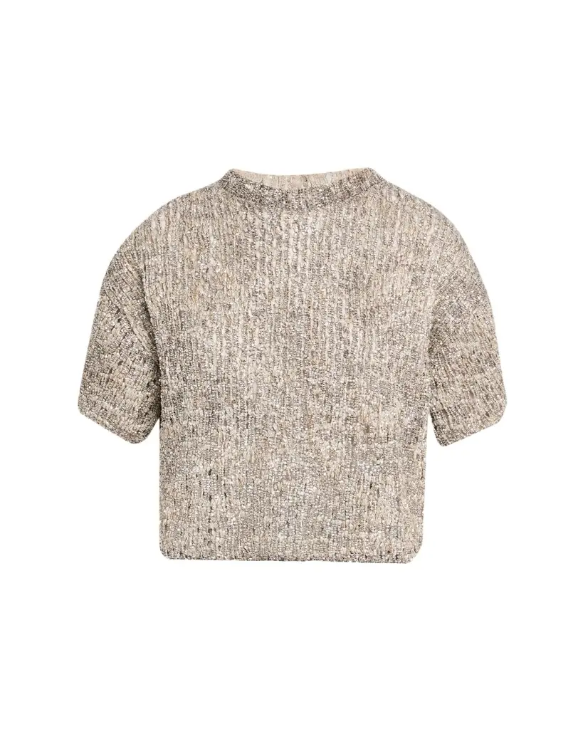 Brunello Cucinelli Couture Metallic Mohair Top | Image 1 Brunello Cucinelli Couture Metallic Mohair Top | Image 1