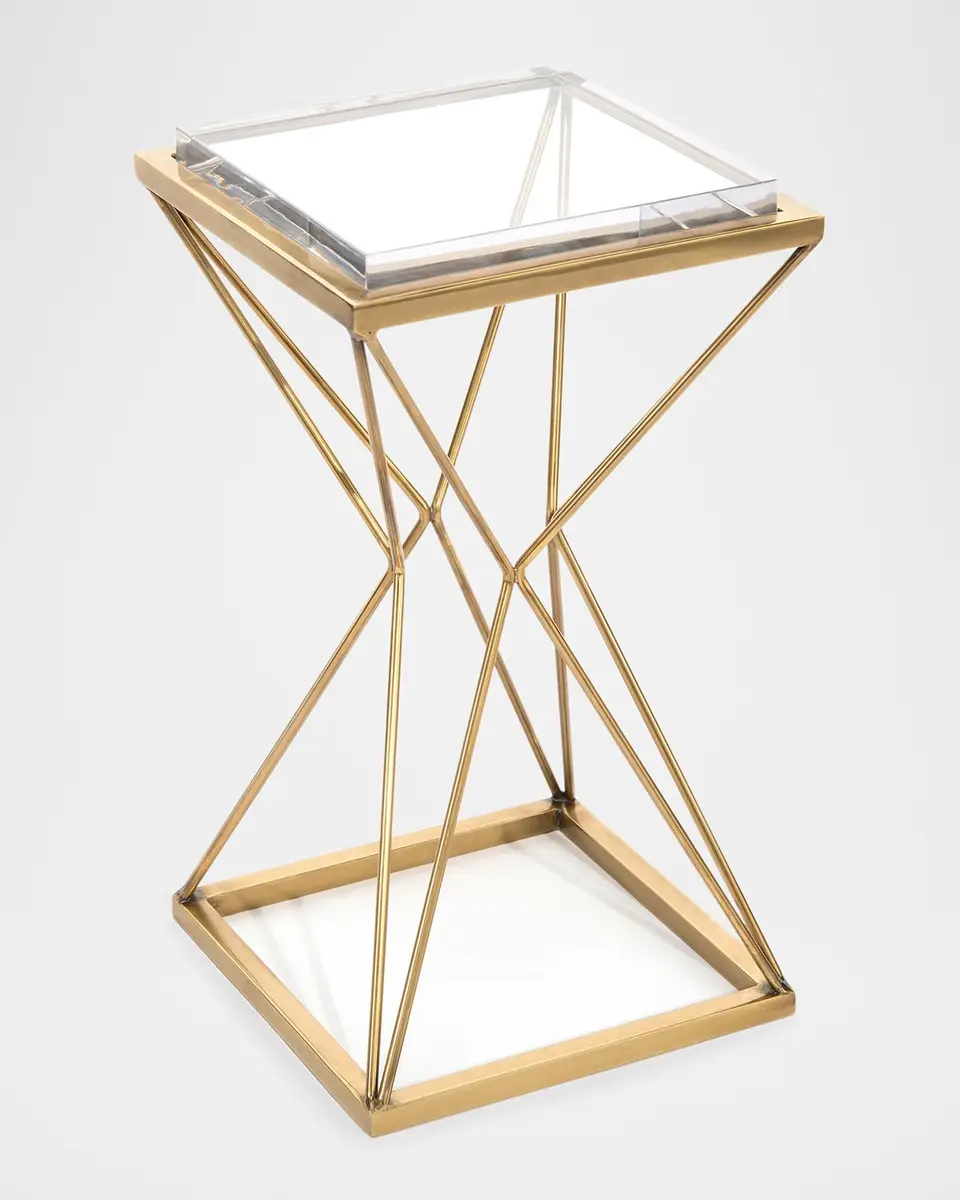 John-Richard Collection Geometric Brass Martini Table | Thumbnail 3 John-Richard Collection Geometric Brass Martini Table | Thumbnail 3