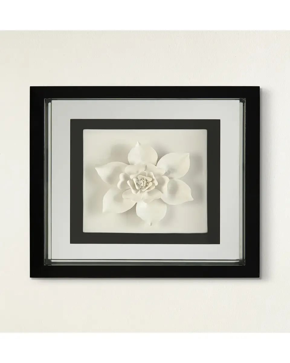 John-Richard Collection "Black & White Porcelain Flower IV" Wall Art | Thumbnail 2 John-Richard Collection "Black & White Porcelain Flower IV" Wall Art | Thumbnail 2