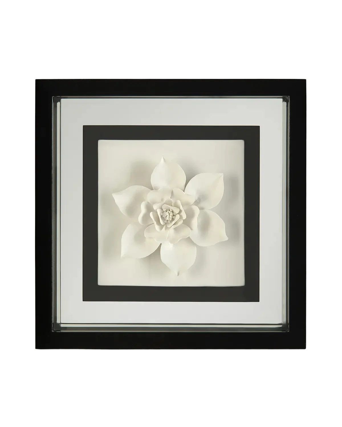 John-Richard Collection "Black & White Porcelain Flower IV" Wall Art