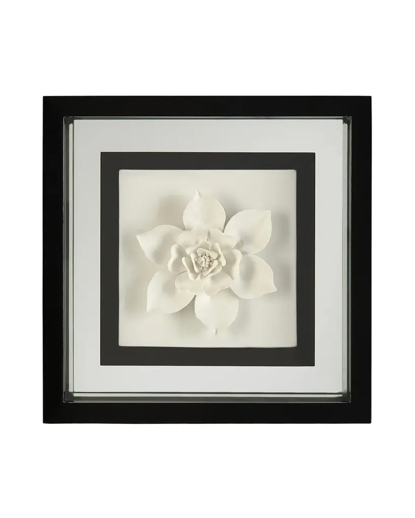 John-Richard Collection "Black & White Porcelain Flower IV" Wall Art