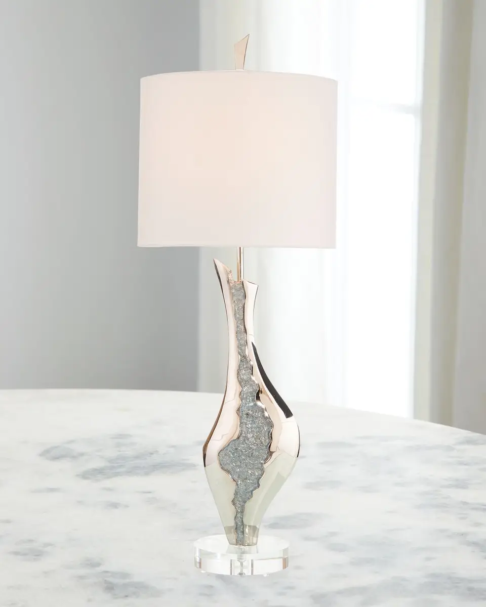 John-Richard Collection Glass Geode Table Lamp | Thumbnail 2