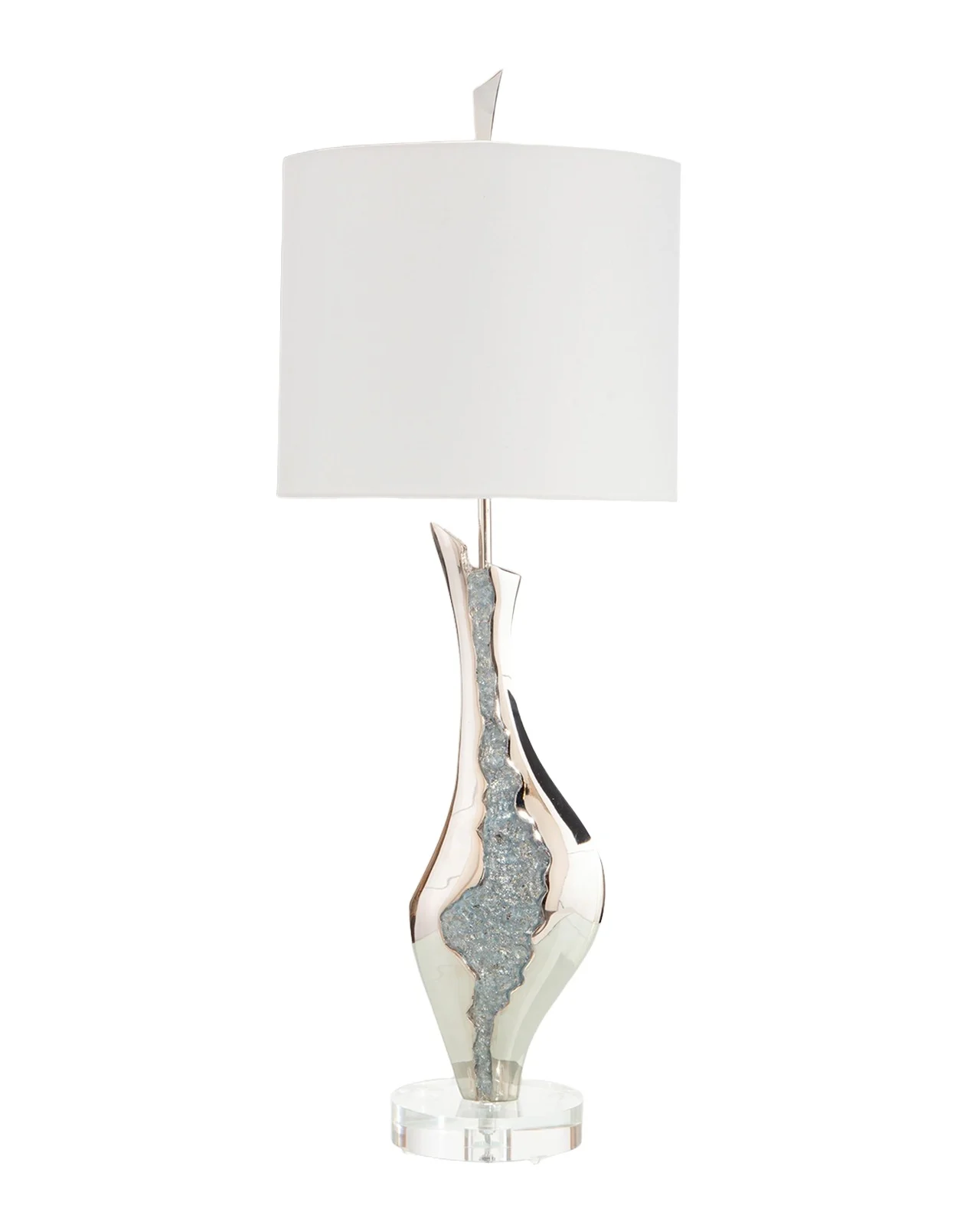 John-Richard Collection Glass Geode Table Lamp