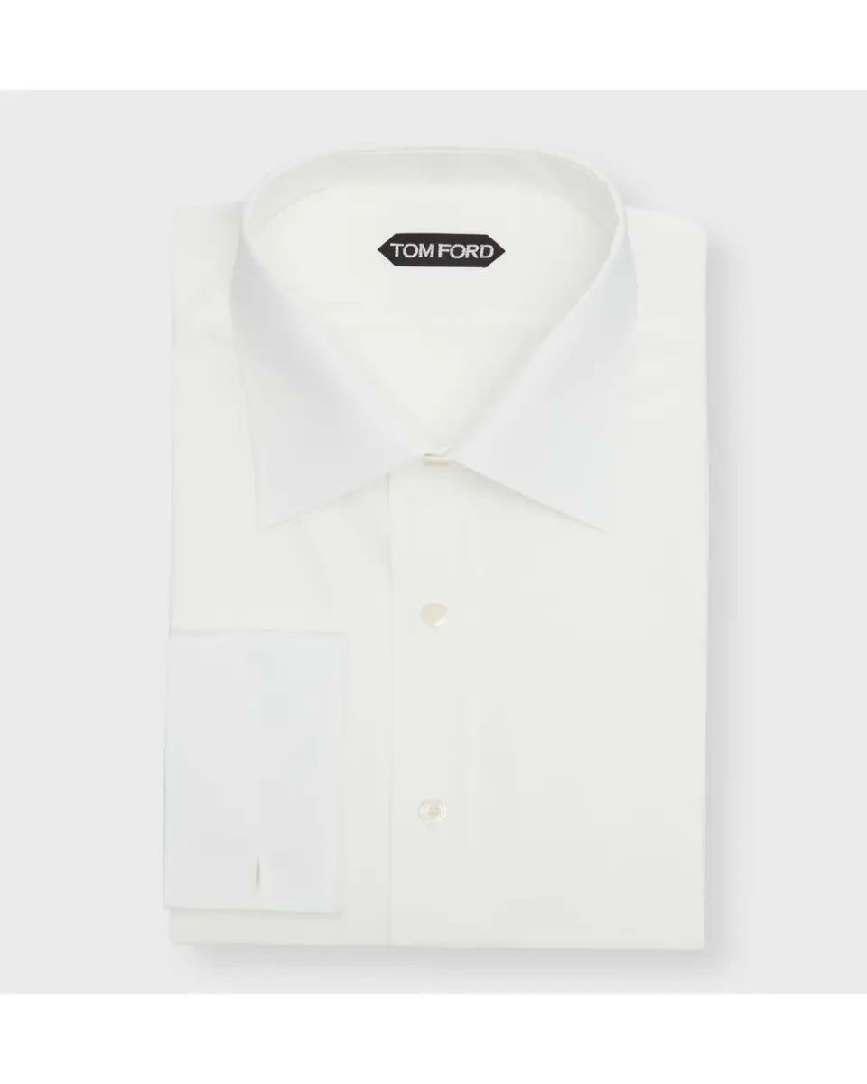 Tom Ford Men's French Cuff Slim Fit Dress Shirt | Thumbnail 4 Tom Ford Men's French Cuff Slim Fit Dress Shirt | Thumbnail 4