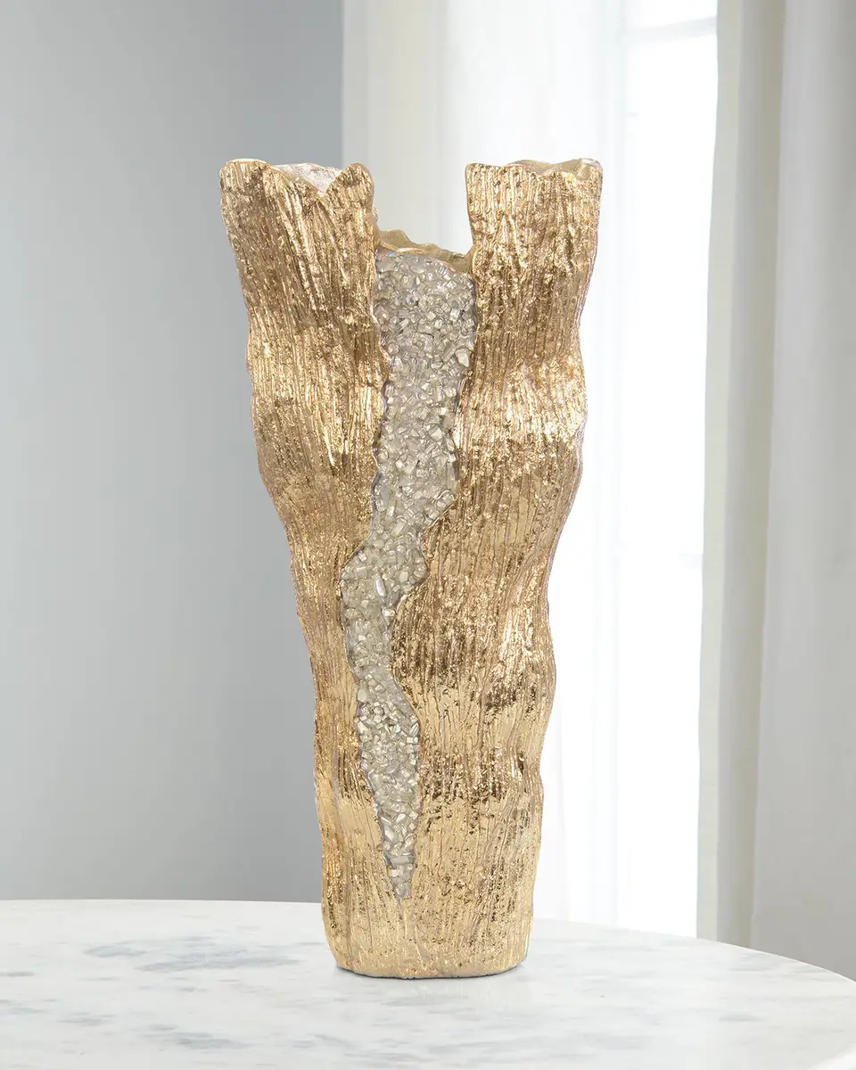 John-Richard Collection Large Cascade Vase, Nickel | Image 1 John-Richard Collection Large Cascade Vase, Nickel | Image 1