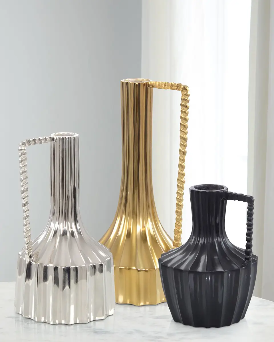 John-Richard Collection Black Mykonos Vase | Thumbnail 2