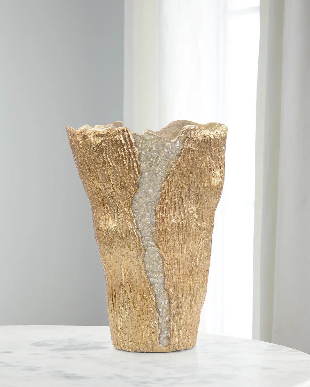 John-Richard Collection Small Cascade Vase, Gray