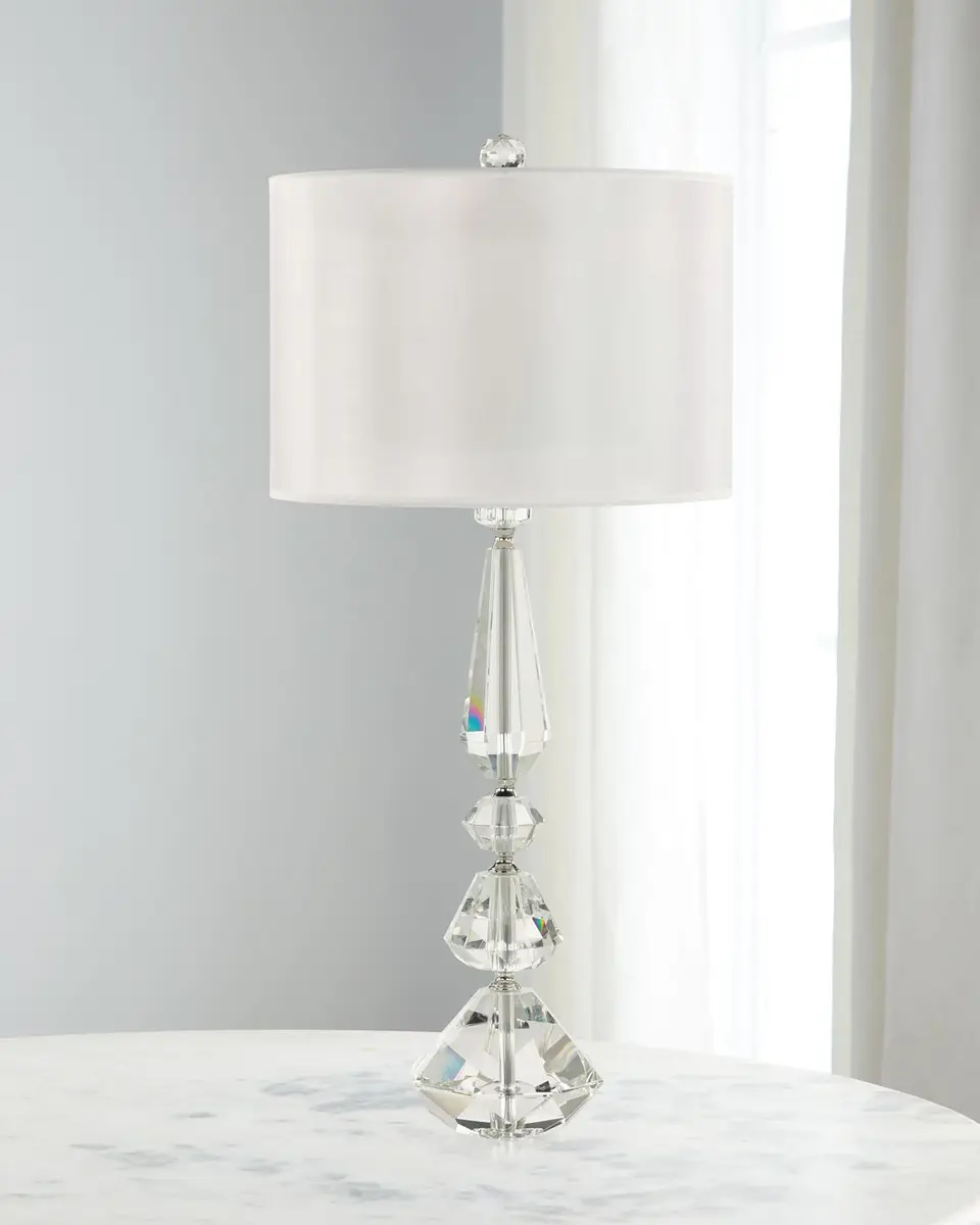 John-Richard Collection Balustered 26" Crystal Table Lamp | Image 1 John-Richard Collection Balustered 26" Crystal Table Lamp | Image 1