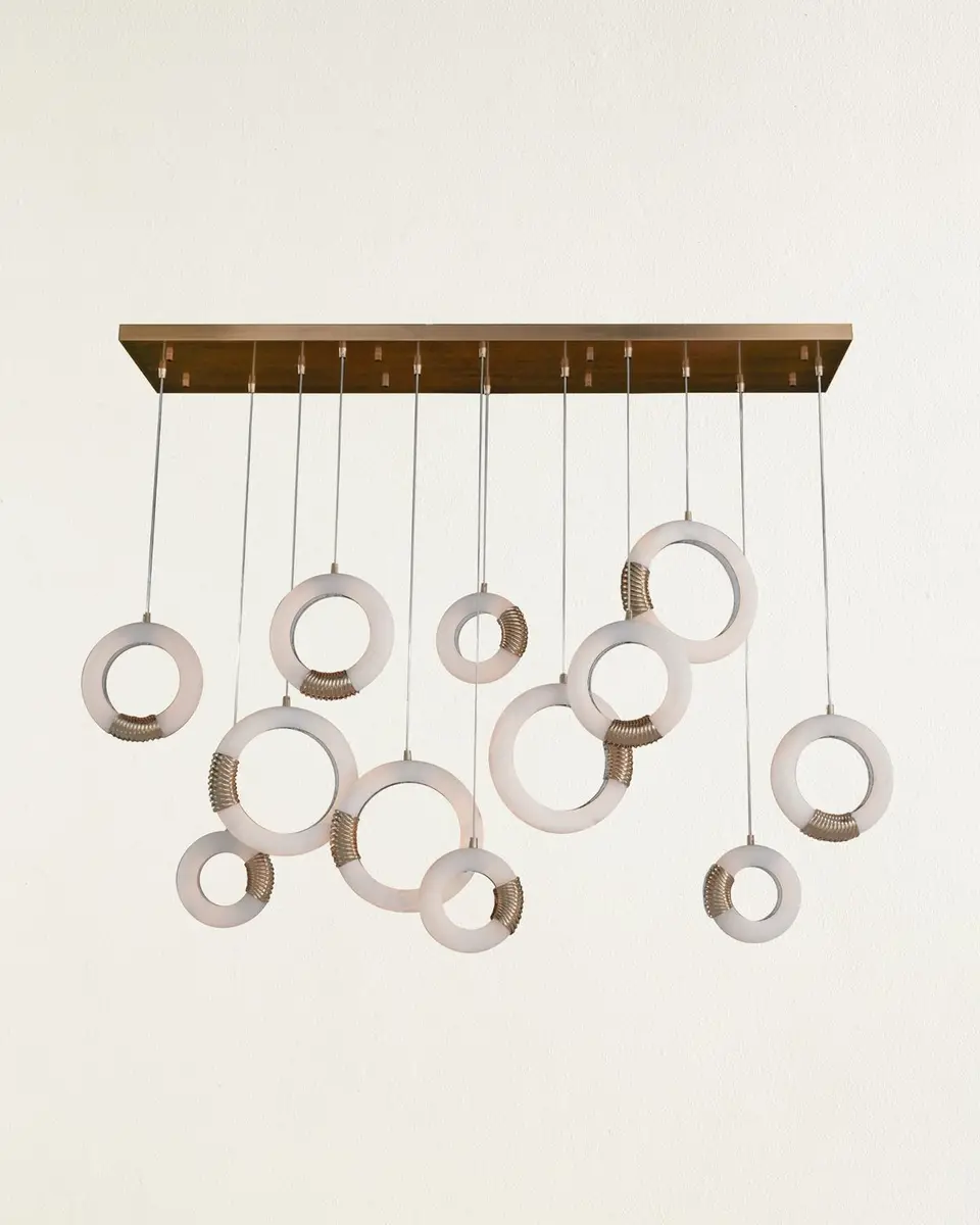 John-Richard Collection Bangela 60" 12-Light Horizontal Pendant Chandelier | Thumbnail 2 John-Richard Collection Bangela 60" 12-Light Horizontal Pendant Chandelier | Thumbnail 2