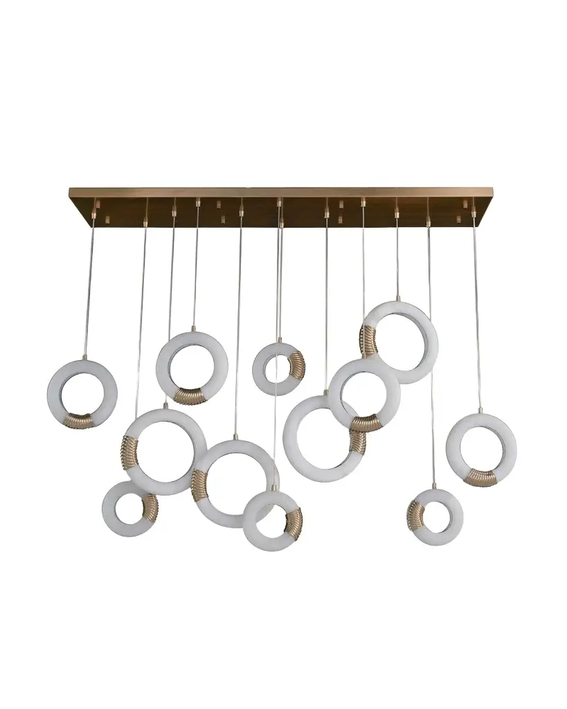 John-Richard Collection Bangela 60" 12-Light Horizontal Pendant Chandelier | Image 1 John-Richard Collection Bangela 60" 12-Light Horizontal Pendant Chandelier | Image 1