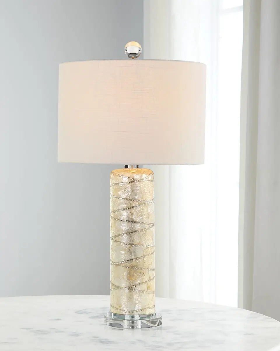 John-Richard Collection Exuma Capiz Shell 32" Table Lamp | Image 1 John-Richard Collection Exuma Capiz Shell 32" Table Lamp | Image 1