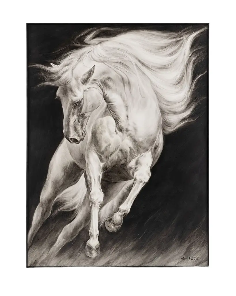 John-Richard Collection "Surging Equine" Original Oil Painting on Canvas by LM Zhou | Image 1 John-Richard Collection "Surging Equine" Original Oil Painting on Canvas by LM Zhou | Image 1