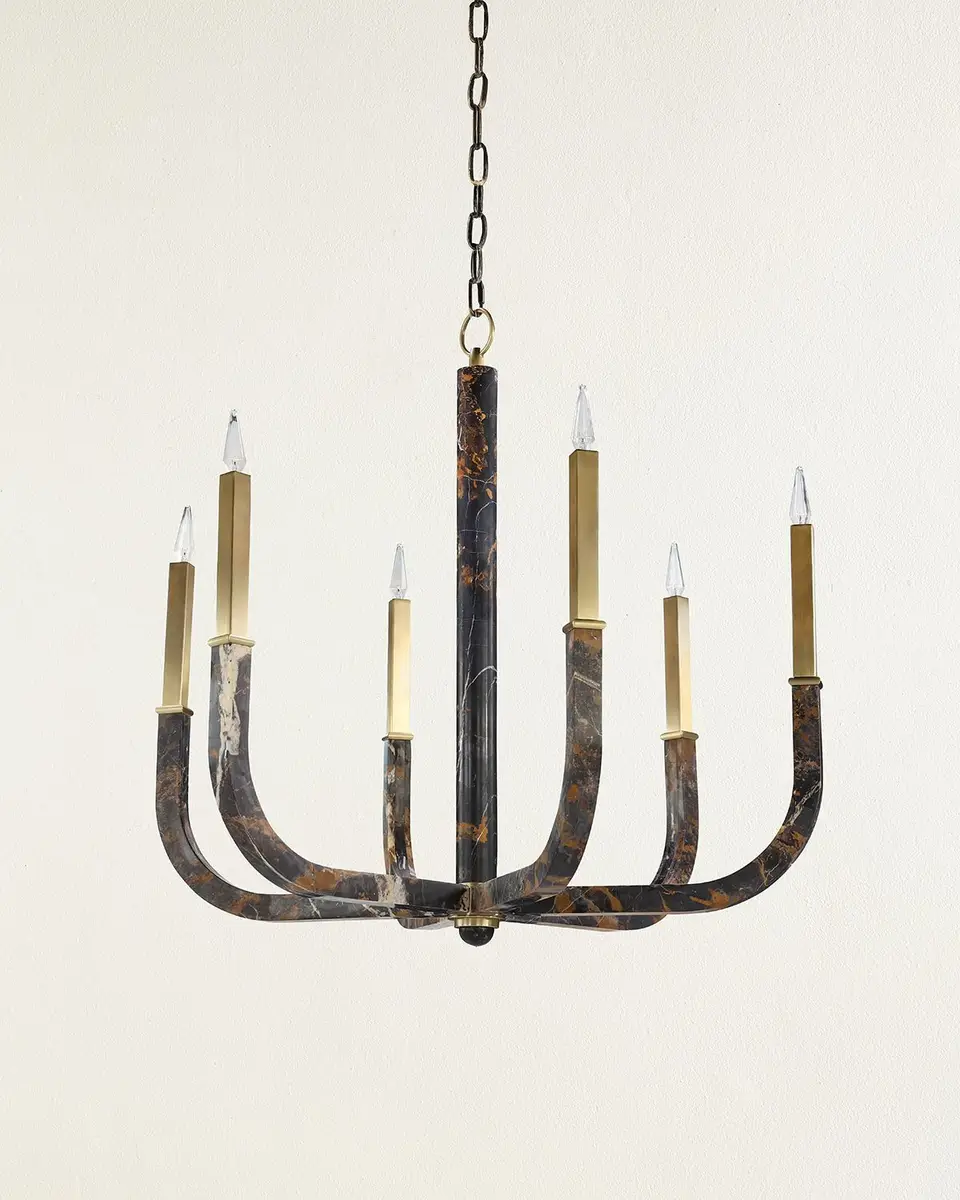 John-Richard Collection Hampton Court 37" Six-Light Chandelier | Thumbnail 2