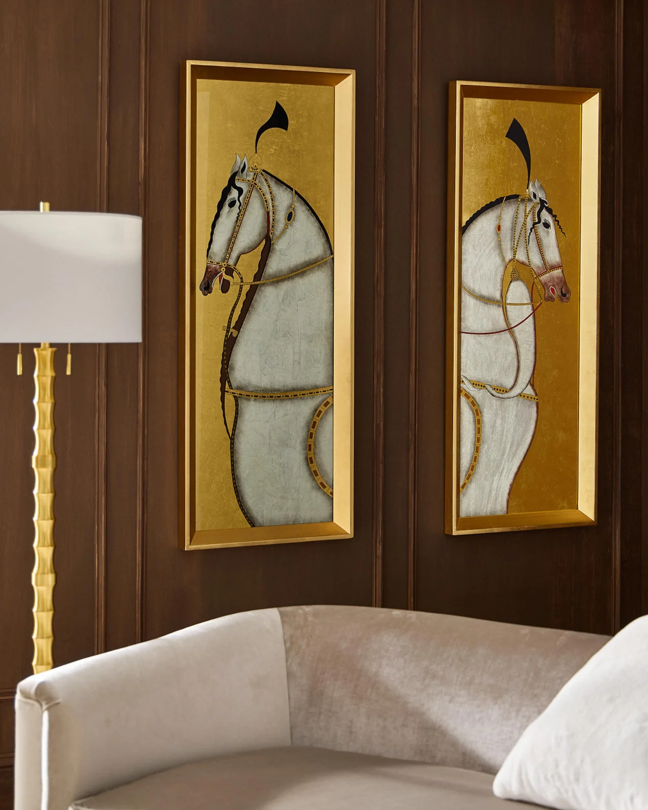 John-Richard Collection "Antiquated Horse Panel II" Original Wall Art