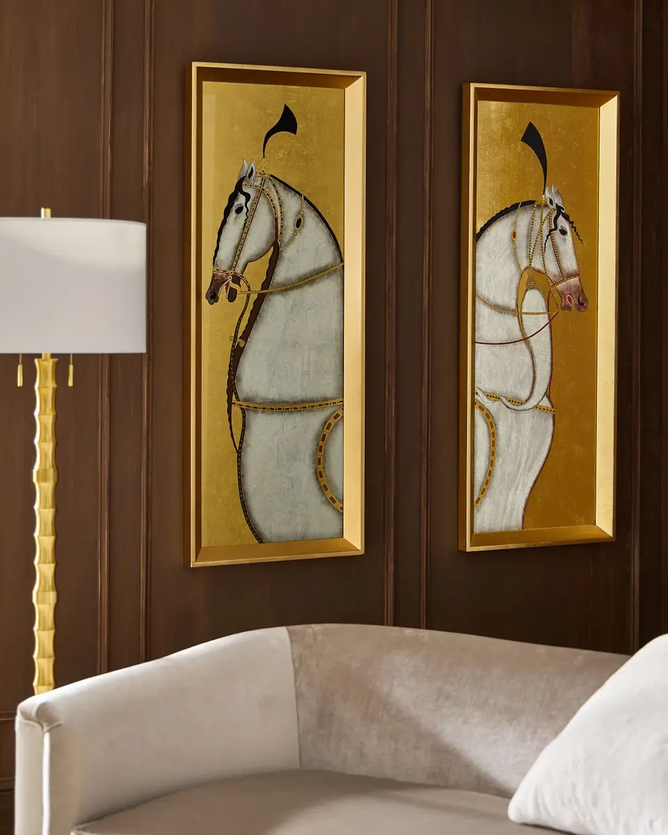 John-Richard Collection "Antiquated Horse Panel II" Original Wall Art