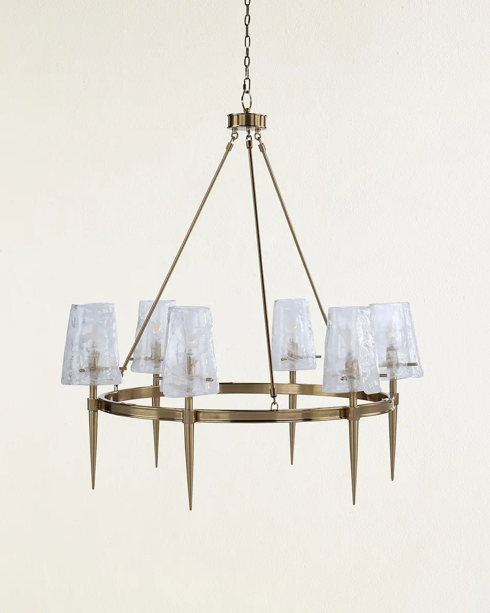 John-Richard Collection Coffee Bronze Torch 6-Light Chandelier, 39" Round | Thumbnail 2 John-Richard Collection Coffee Bronze Torch 6-Light Chandelier, 39" Round | Thumbnail 2