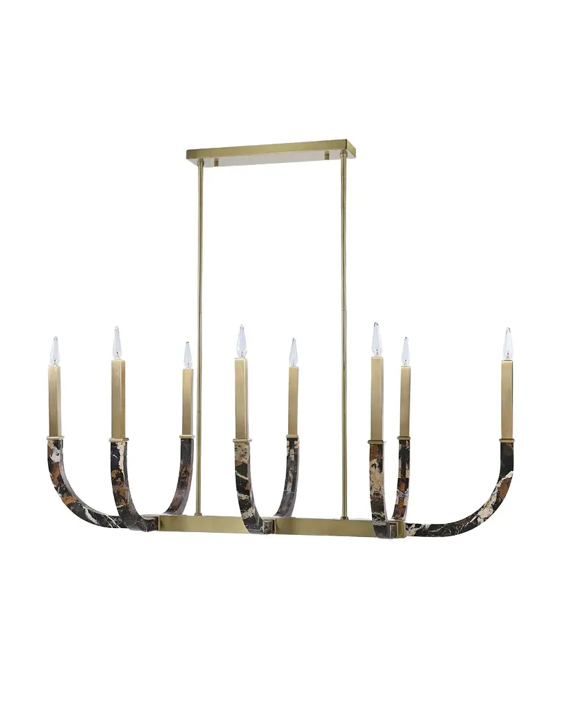John-Richard Collection Hampton Court 56.5" 8-Light Horizontal Chandelier